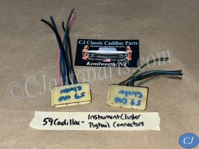 OEM 1959 Cadillac Deville Eldorado Fleetwood DASH INSTRUMENT CLUSTER WIRE HARNESS PIGTAIL CONNECTORS LEFT & RIGHT